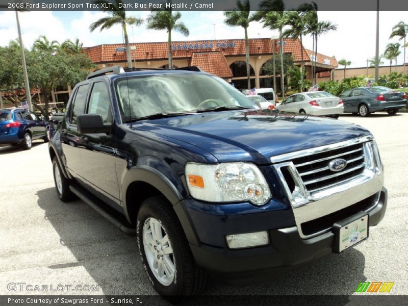 Dark Blue Pearl Metallic / Camel 2008 Ford Explorer Sport Trac XLT