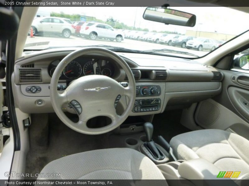 Stone White / Dark Slate Gray 2005 Chrysler Sebring Sedan