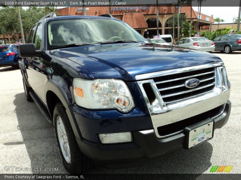Dark Blue Pearl Metallic / Camel 2008 Ford Explorer Sport Trac XLT