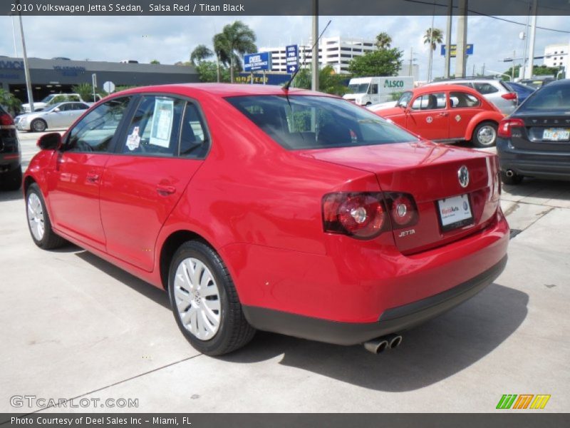Salsa Red / Titan Black 2010 Volkswagen Jetta S Sedan