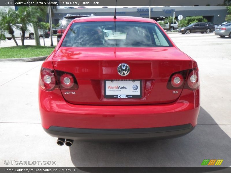 Salsa Red / Titan Black 2010 Volkswagen Jetta S Sedan
