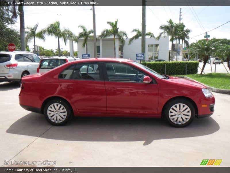 Salsa Red / Titan Black 2010 Volkswagen Jetta S Sedan