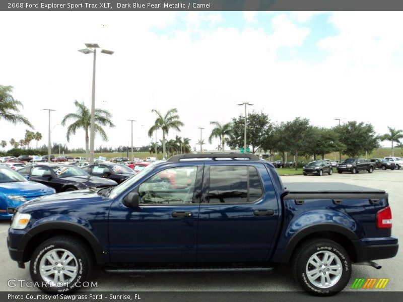 Dark Blue Pearl Metallic / Camel 2008 Ford Explorer Sport Trac XLT