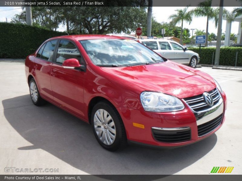 Salsa Red / Titan Black 2010 Volkswagen Jetta S Sedan