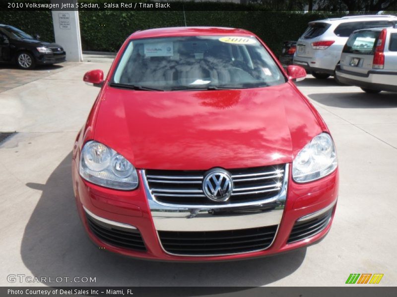 Salsa Red / Titan Black 2010 Volkswagen Jetta S Sedan