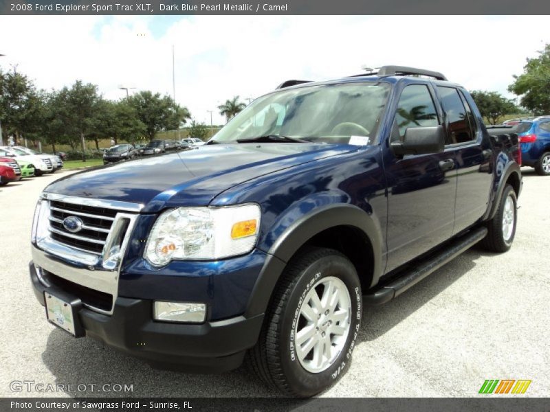 Dark Blue Pearl Metallic / Camel 2008 Ford Explorer Sport Trac XLT