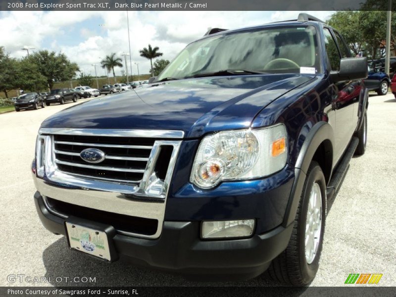 Dark Blue Pearl Metallic / Camel 2008 Ford Explorer Sport Trac XLT