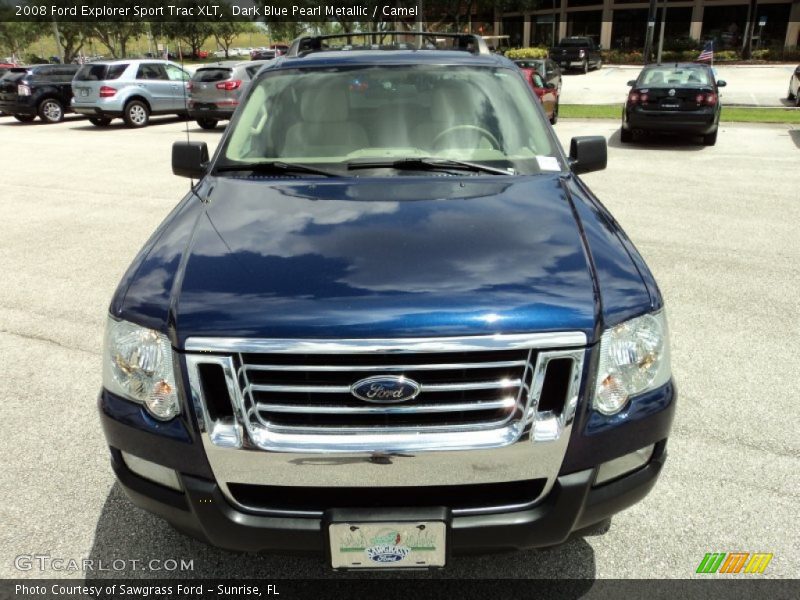 Dark Blue Pearl Metallic / Camel 2008 Ford Explorer Sport Trac XLT