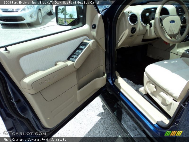 Dark Blue Pearl Metallic / Camel 2008 Ford Explorer Sport Trac XLT