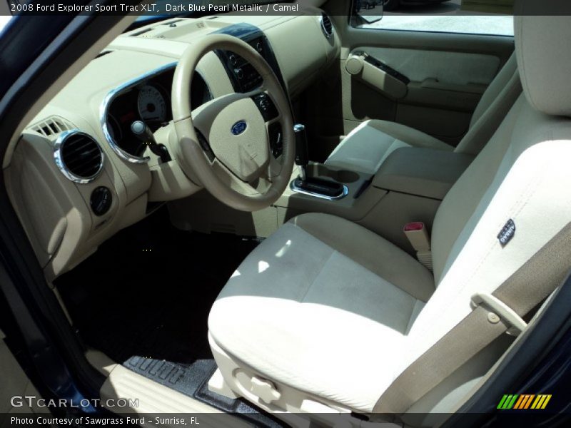 Dark Blue Pearl Metallic / Camel 2008 Ford Explorer Sport Trac XLT