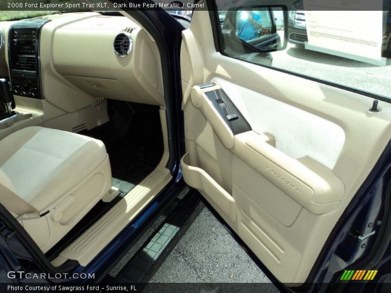 Dark Blue Pearl Metallic / Camel 2008 Ford Explorer Sport Trac XLT