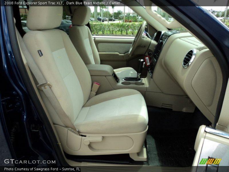 Dark Blue Pearl Metallic / Camel 2008 Ford Explorer Sport Trac XLT