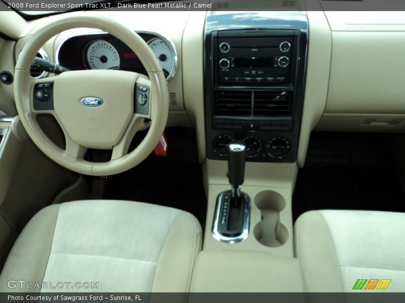 Dark Blue Pearl Metallic / Camel 2008 Ford Explorer Sport Trac XLT
