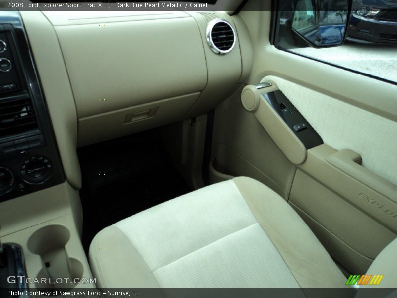 Dark Blue Pearl Metallic / Camel 2008 Ford Explorer Sport Trac XLT