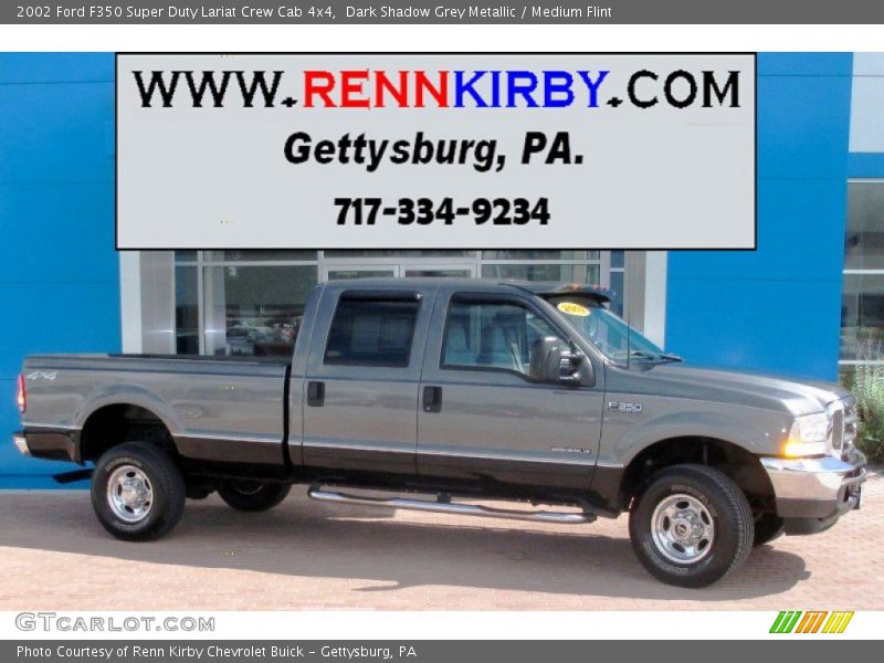 Dark Shadow Grey Metallic / Medium Flint 2002 Ford F350 Super Duty Lariat Crew Cab 4x4