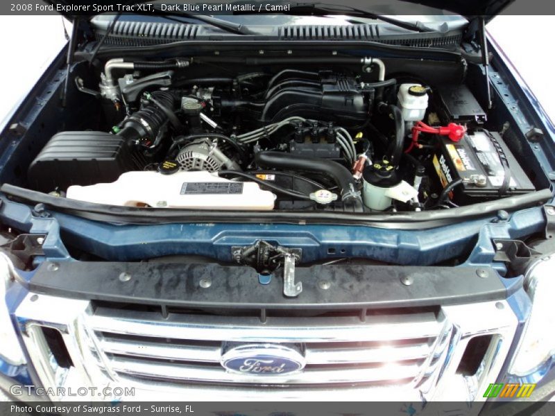 Dark Blue Pearl Metallic / Camel 2008 Ford Explorer Sport Trac XLT