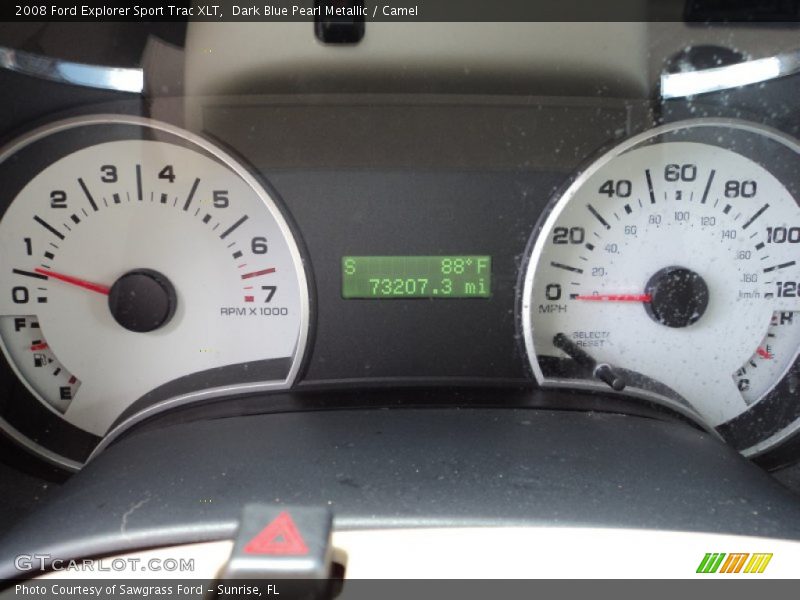Dark Blue Pearl Metallic / Camel 2008 Ford Explorer Sport Trac XLT