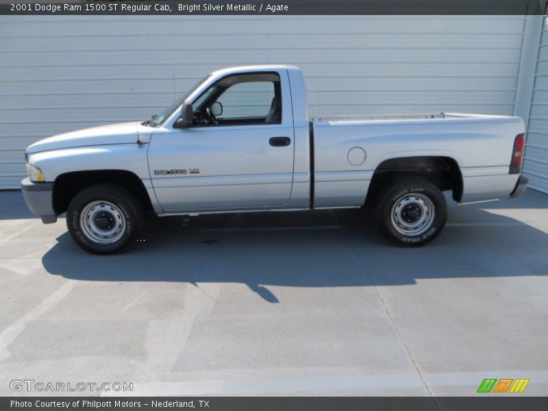 Bright Silver Metallic / Agate 2001 Dodge Ram 1500 ST Regular Cab