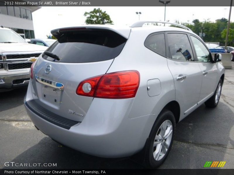 Brilliant Silver / Black 2012 Nissan Rogue SV AWD