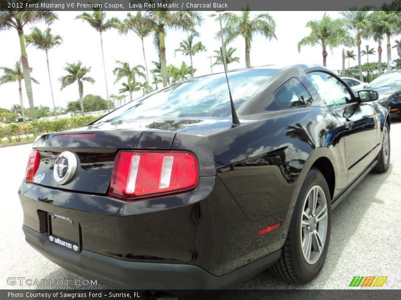Lava Red Metallic / Charcoal Black 2012 Ford Mustang V6 Premium Coupe