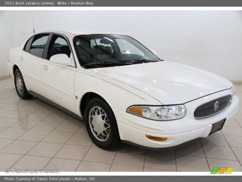 White / Medium Blue 2001 Buick LeSabre Limited