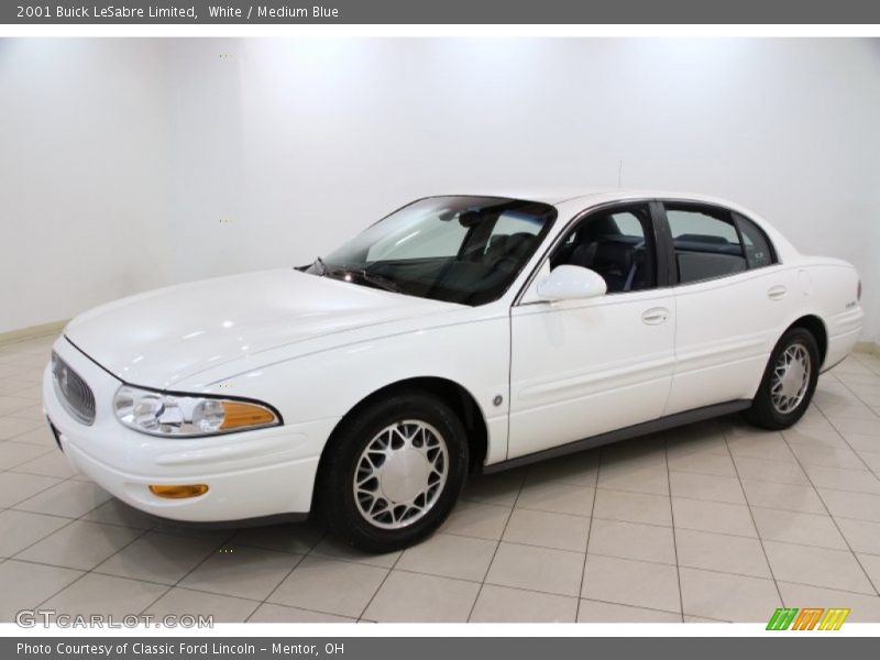 White / Medium Blue 2001 Buick LeSabre Limited