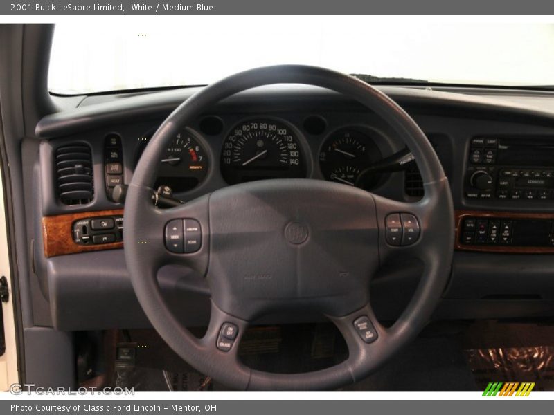 White / Medium Blue 2001 Buick LeSabre Limited
