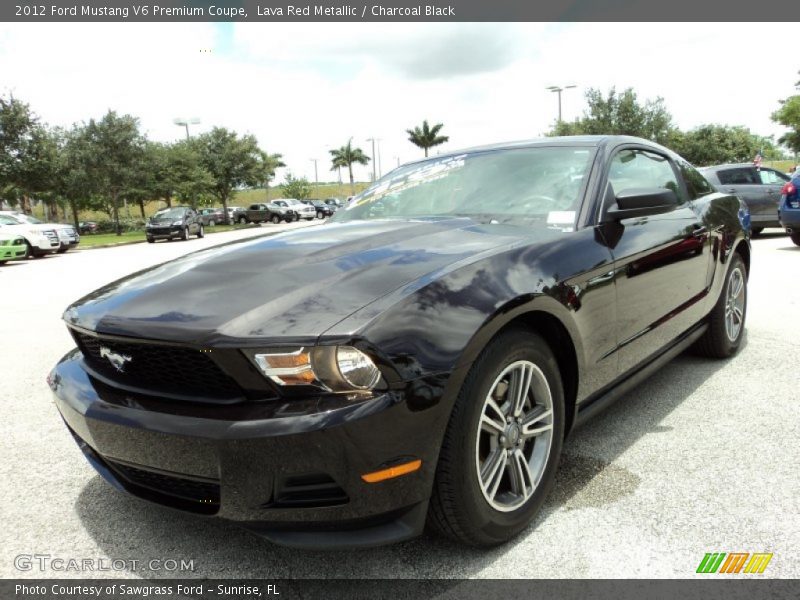 Lava Red Metallic / Charcoal Black 2012 Ford Mustang V6 Premium Coupe