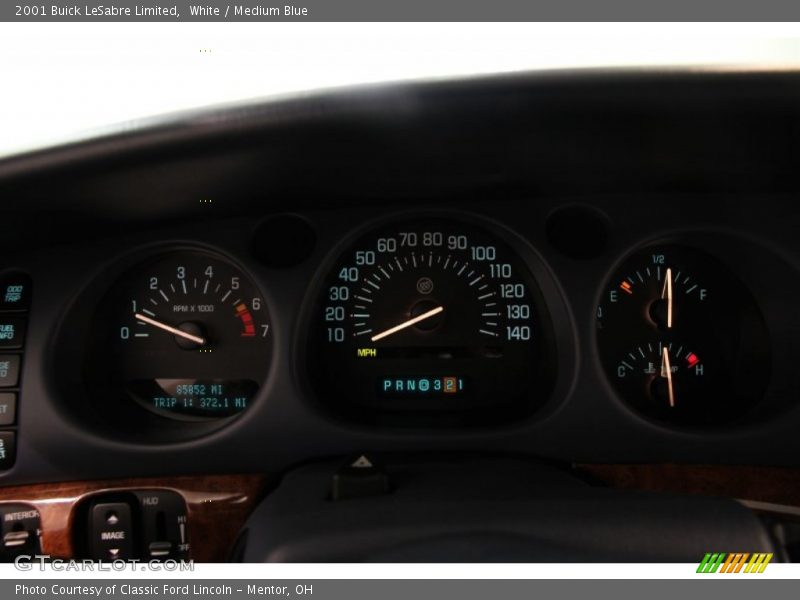 White / Medium Blue 2001 Buick LeSabre Limited