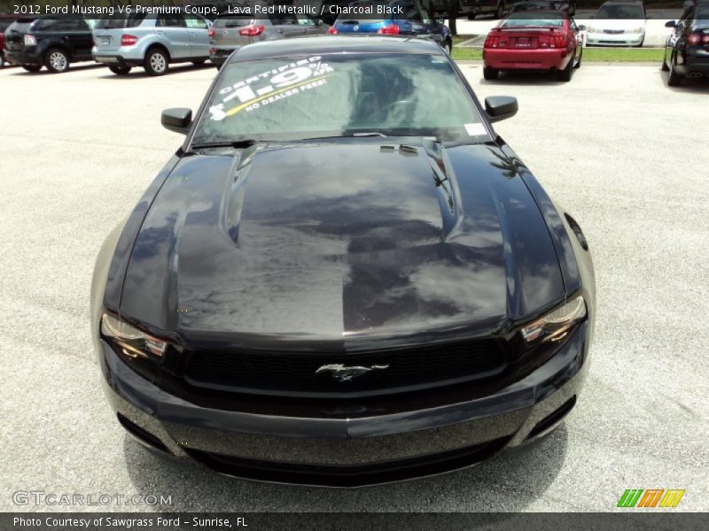 Lava Red Metallic / Charcoal Black 2012 Ford Mustang V6 Premium Coupe