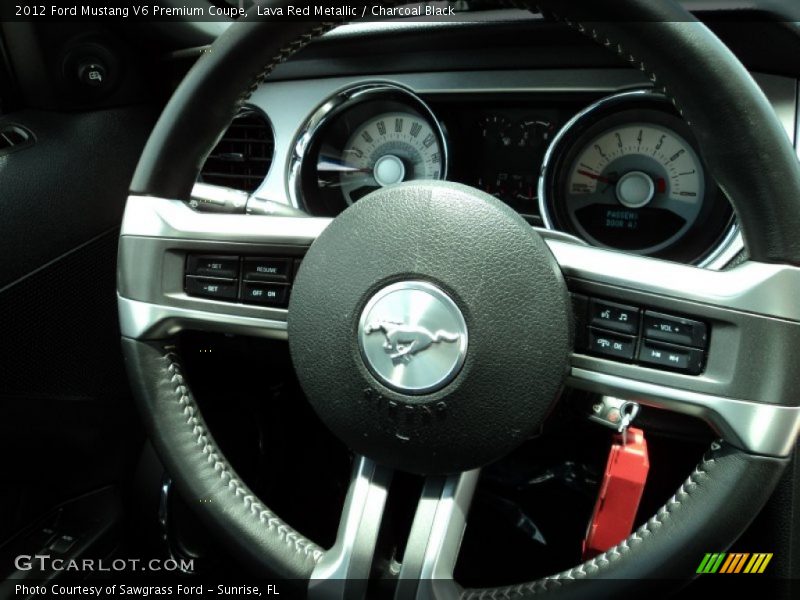 Lava Red Metallic / Charcoal Black 2012 Ford Mustang V6 Premium Coupe