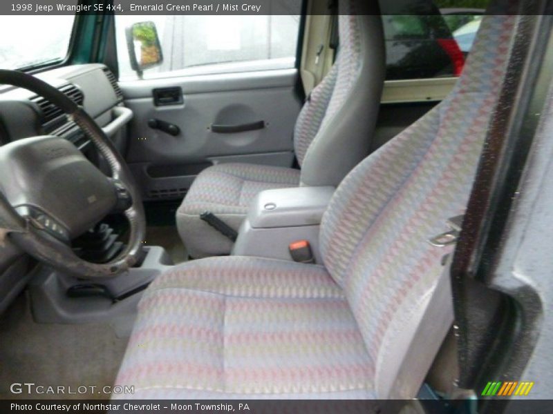 Emerald Green Pearl / Mist Grey 1998 Jeep Wrangler SE 4x4