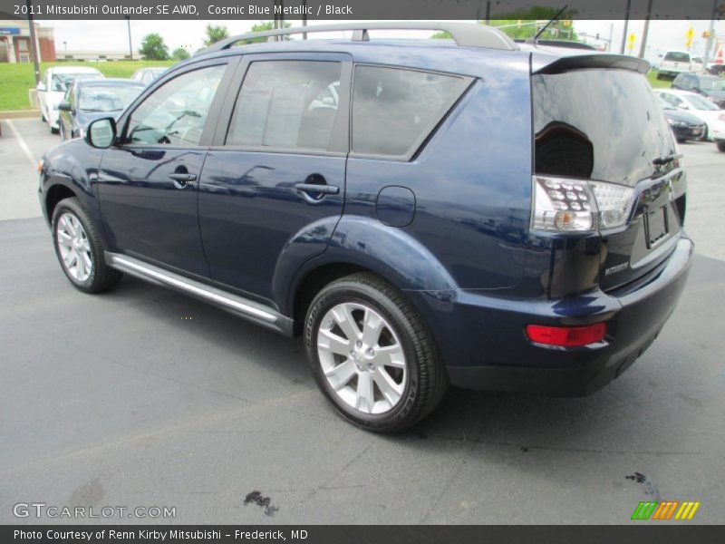 Cosmic Blue Metallic / Black 2011 Mitsubishi Outlander SE AWD