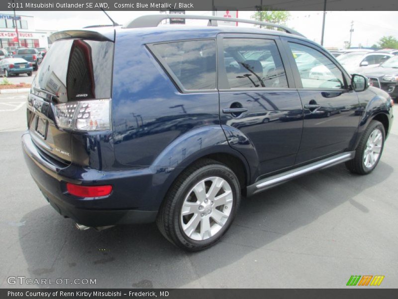 Cosmic Blue Metallic / Black 2011 Mitsubishi Outlander SE AWD
