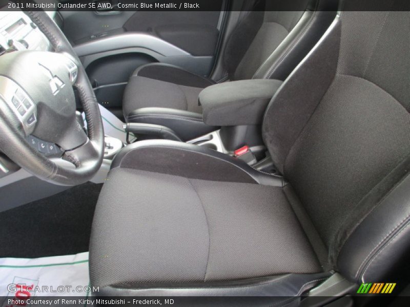 Cosmic Blue Metallic / Black 2011 Mitsubishi Outlander SE AWD