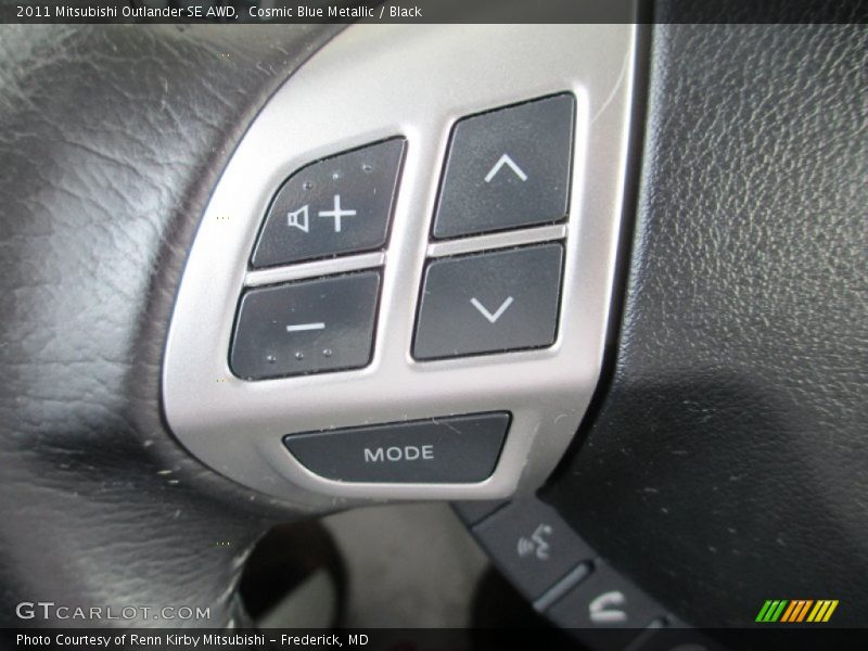 Cosmic Blue Metallic / Black 2011 Mitsubishi Outlander SE AWD