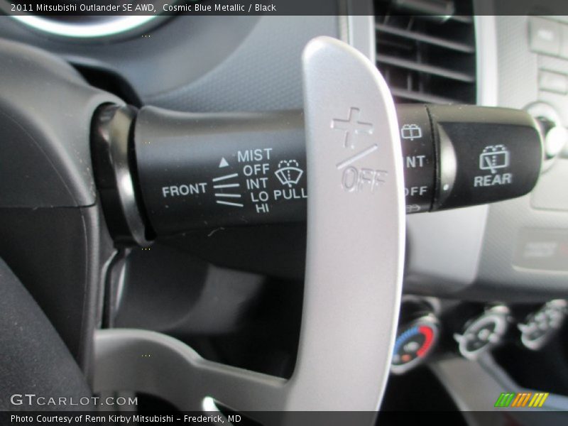 Cosmic Blue Metallic / Black 2011 Mitsubishi Outlander SE AWD