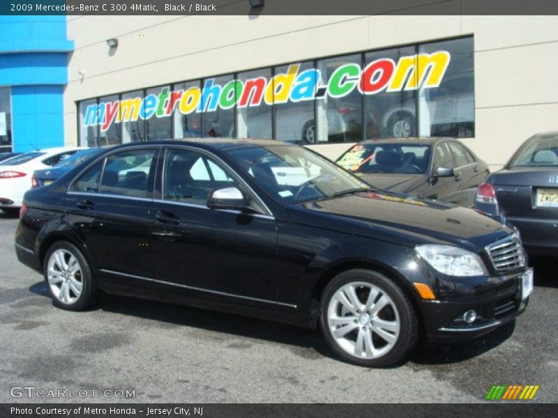Black / Black 2009 Mercedes-Benz C 300 4Matic