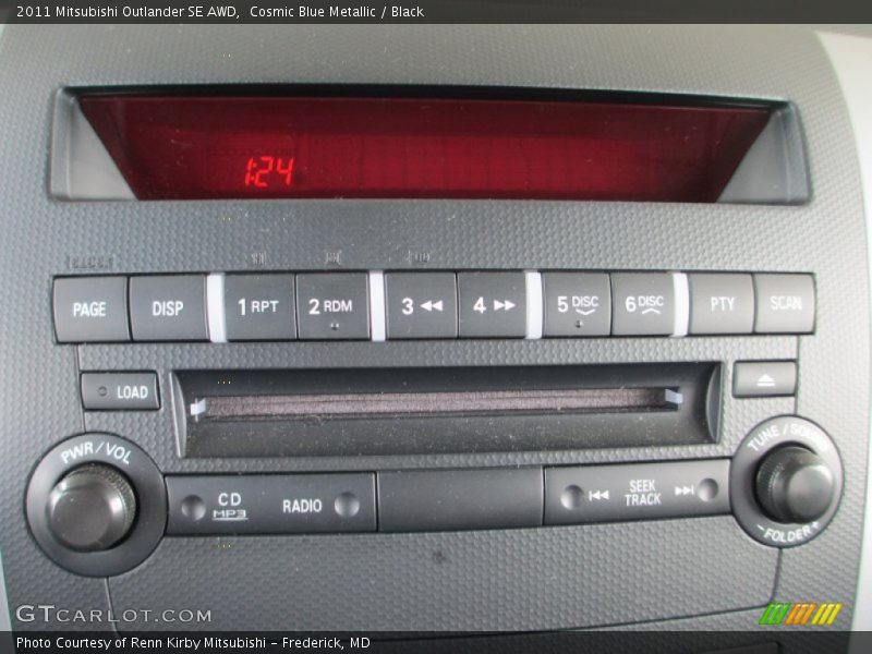 Cosmic Blue Metallic / Black 2011 Mitsubishi Outlander SE AWD