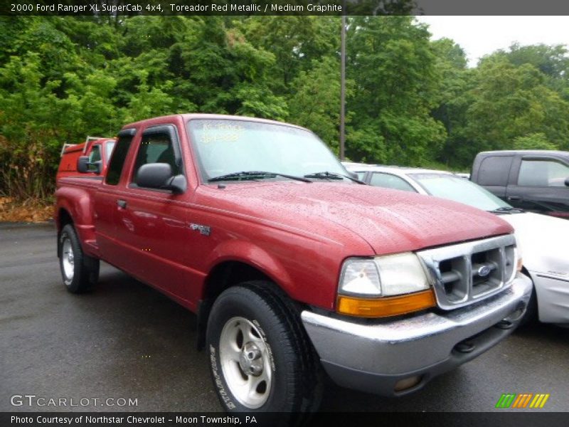 Toreador Red Metallic / Medium Graphite 2000 Ford Ranger XL SuperCab 4x4