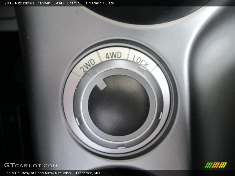 Cosmic Blue Metallic / Black 2011 Mitsubishi Outlander SE AWD