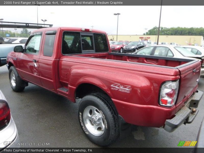 Toreador Red Metallic / Medium Graphite 2000 Ford Ranger XL SuperCab 4x4