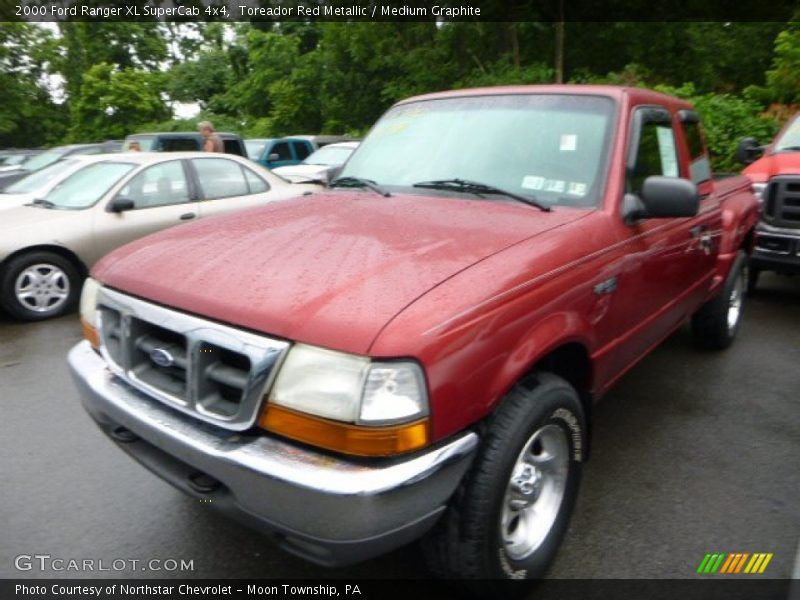 Toreador Red Metallic / Medium Graphite 2000 Ford Ranger XL SuperCab 4x4