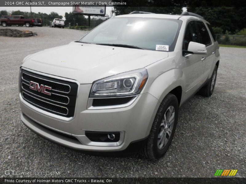 Champagne Silver Metallic / Dark Cashmere 2014 GMC Acadia SLT