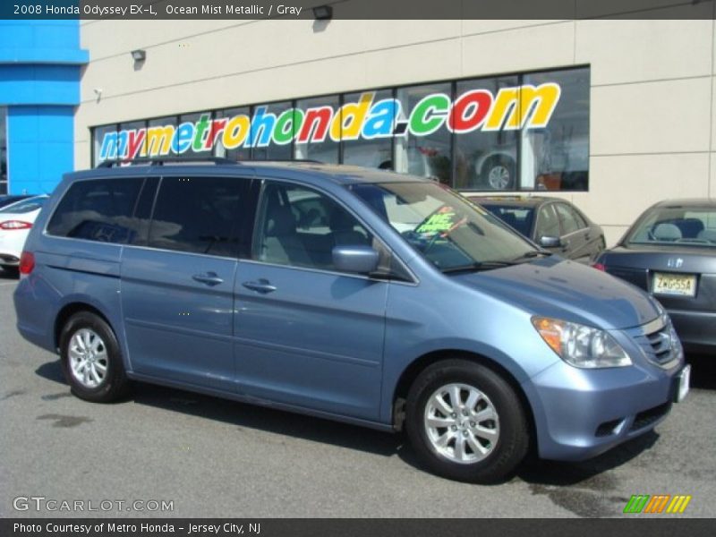 Ocean Mist Metallic / Gray 2008 Honda Odyssey EX-L