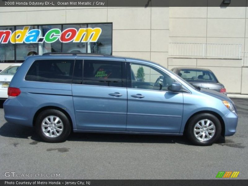 Ocean Mist Metallic / Gray 2008 Honda Odyssey EX-L
