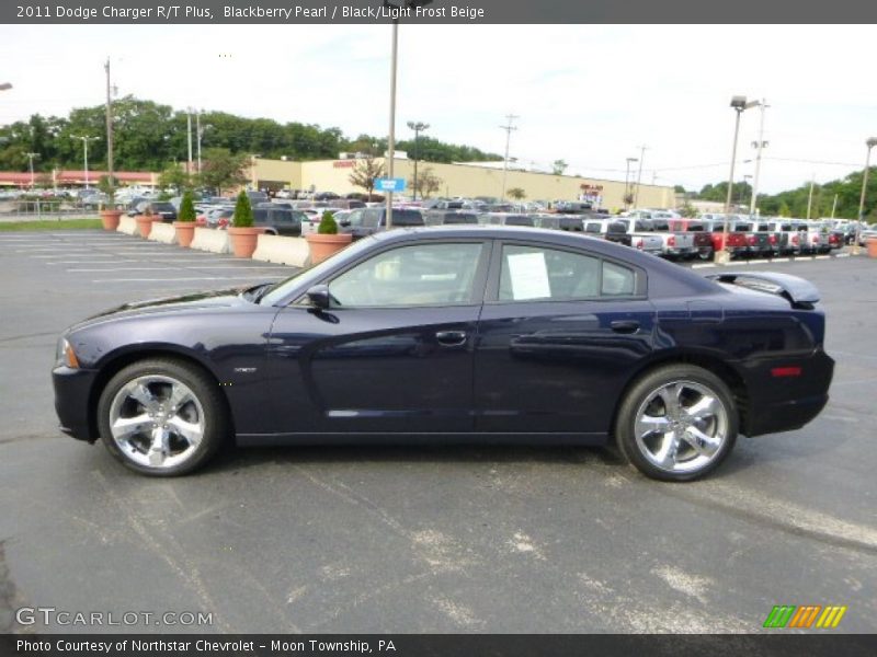Blackberry Pearl / Black/Light Frost Beige 2011 Dodge Charger R/T Plus