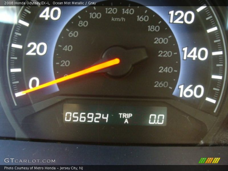 Ocean Mist Metallic / Gray 2008 Honda Odyssey EX-L