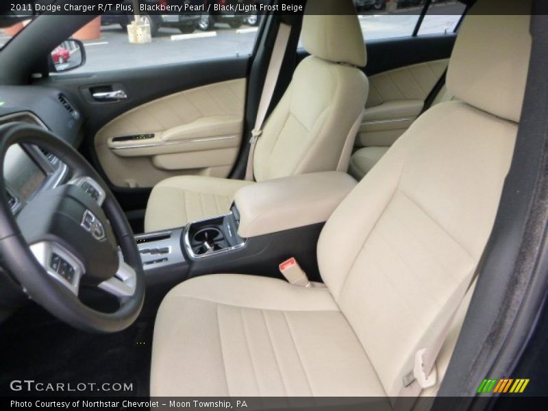 Blackberry Pearl / Black/Light Frost Beige 2011 Dodge Charger R/T Plus
