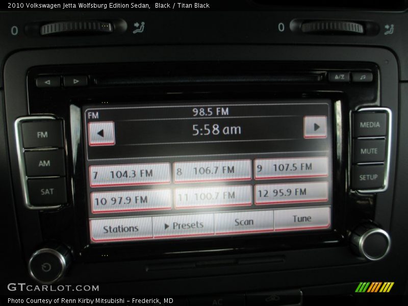 Black / Titan Black 2010 Volkswagen Jetta Wolfsburg Edition Sedan